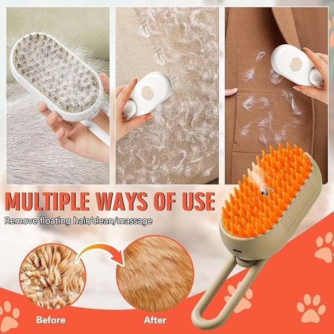 3-in-1 Steam Pet Brush